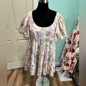 Cinq à Sept Women’s Ethel Paisley Puff Sleeve Babydoll Dress Size 12